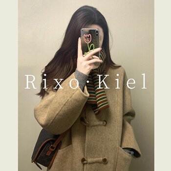 法国Rixo kiel复古驼黄色毛呢外套女秋冬小个子中长款呢子大衣