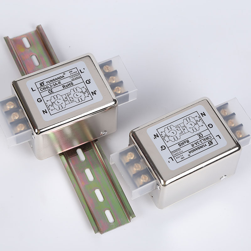 Single phase noise cancellation 220v AC anti-interference rail filter EMI Taiwan YUNSANDA