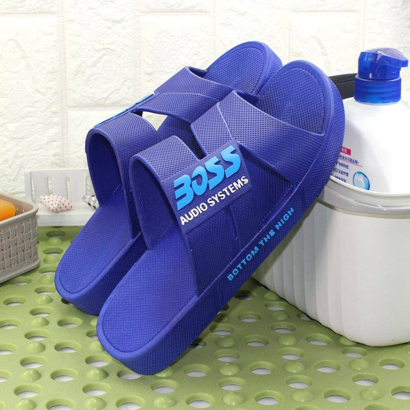 Chao Road 2020 new fat plus large number of male slippers anti - ski bathroom bath and thick sole men to the button