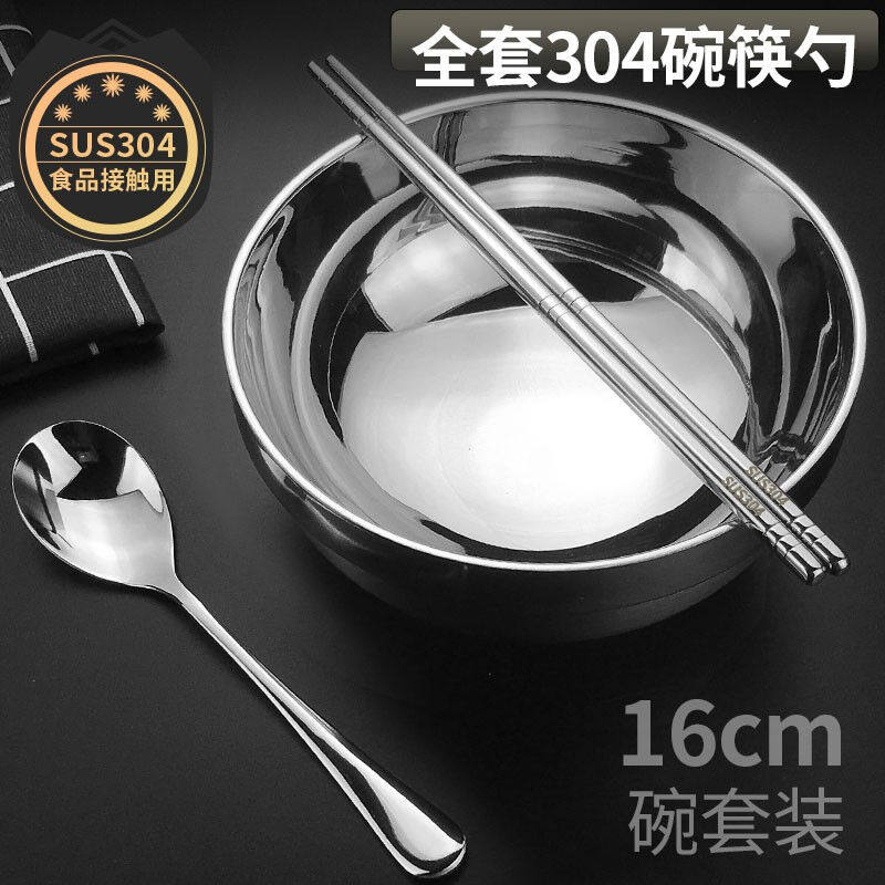 Clodya houses a 304 stainless steel bowl chopstick spoon to eat a cafeteria student factory meal
