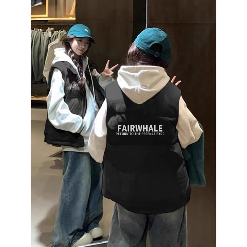 Sleeveless down Cotton Vest for Women, Thickened and Warm for Autumn and Winter, Suitable for Middle School Students, Small-Sized Cotton Jacket Sleeveless down Cotton Vest for Women, Thickened and Warm for Autumn and Winter, Suitable for Middle School Students, Small-Sized Cotton Jacket