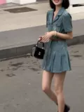 Костюм, летнее джинсовое платье, юбка, мини-юбка, французский стиль, подходит для подростков, изысканный стиль