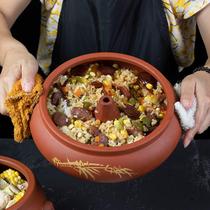 Special pottery UTQ porcelain pot specialty steamed bottom steam pot gas chicken household nourishing steam pot raw plug-in steam pot stew special