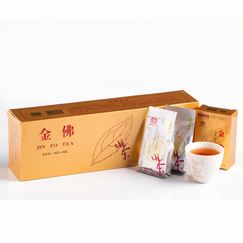 【Xiqiu Famous Tea】Xiqiu Famous Tea Da Hong Pao Rock Tea Golden Buddha Tea Leaves Cigarette-Shaped Packaging 160g