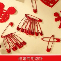 Big red brooch bride wedding big red bridal corsage baggage brooch safety pin fixed supplies wedding