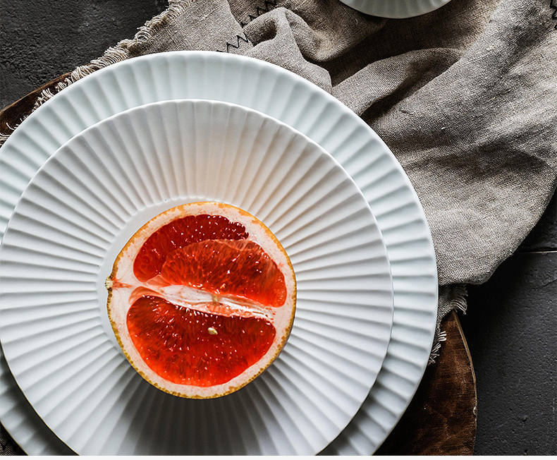 The fawn field'm Japanese imports of ceramic tableware under The glaze color fruit bowl bowl Daisy flat plate