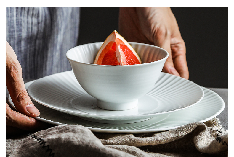 The fawn field'm Japanese imports of ceramic tableware under The glaze color fruit bowl bowl Daisy flat plate