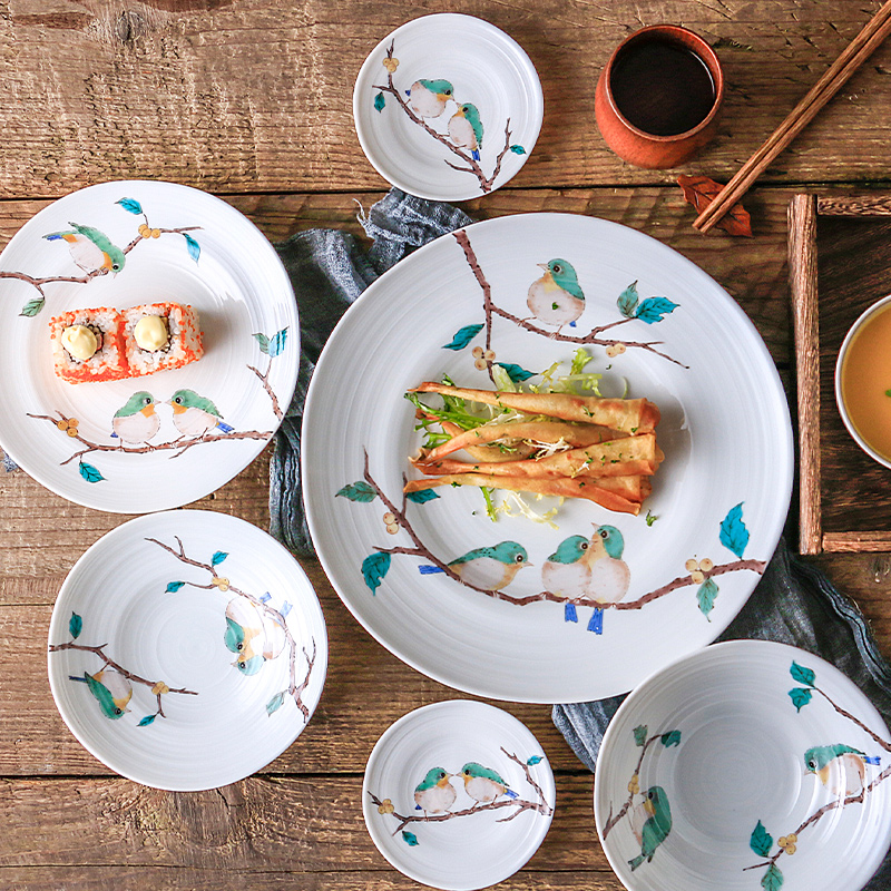 Fawn field'm imported from Japan Japanese and ceramic tableware nine valley burn plate plate plate compote Japanese