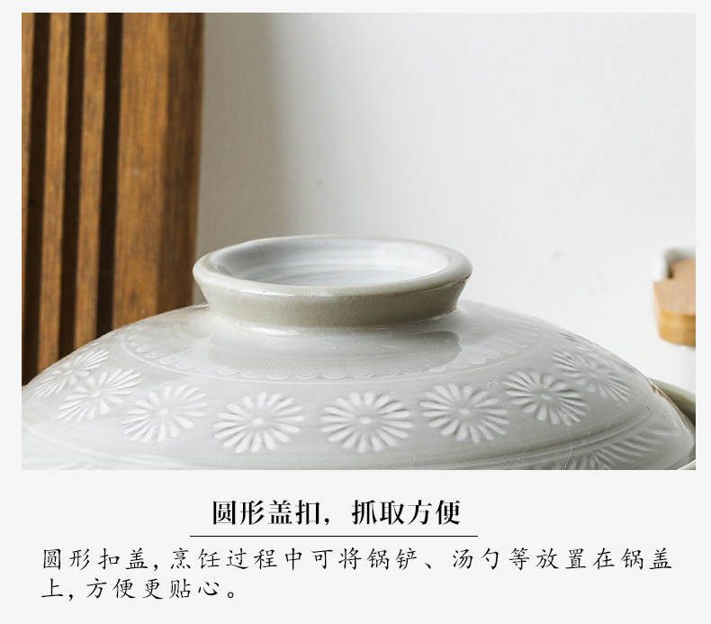 The fawn field'm clay pot imported from Japan Japanese island of which The to burn three casserole rice porridge soup rice soup pot of stew