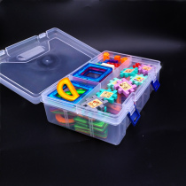 Screw plastic storage box 8 finishing transparent large thickened ear jewelry parts double-layer box necklace grid storage box