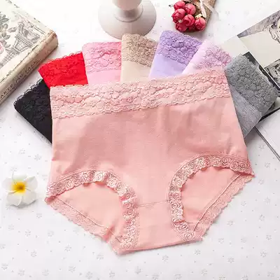 Underwear women's pure cotton antibacterial 5 mid-waist seamless breathable cotton mid-high waist belly plus size briefs 