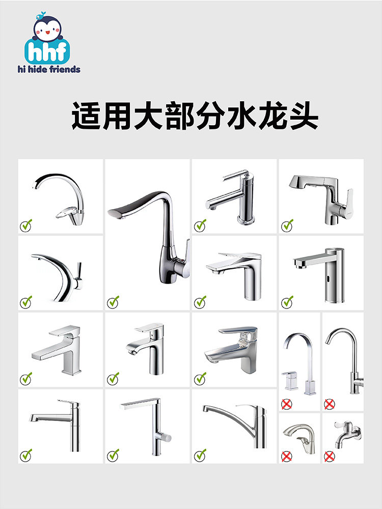 Baby Silicone Faucet Extender, Children's Extension Spout for Washbasin, Cartoon Handwashing Extender, Anti-Splash Device