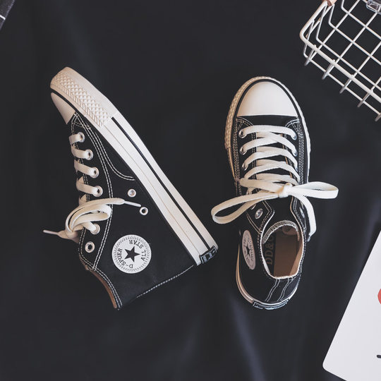 加绒高帮小白鞋帆布鞋女鞋2025年秋冬季新款保暖棉鞋二棉鞋板鞋