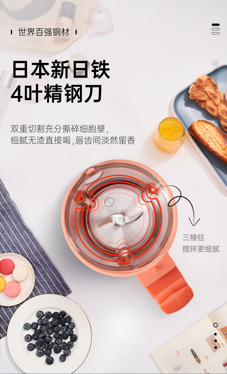 美国西屋 高端配置 智能变频熬煮 迷你豆浆机 300ml 图7
