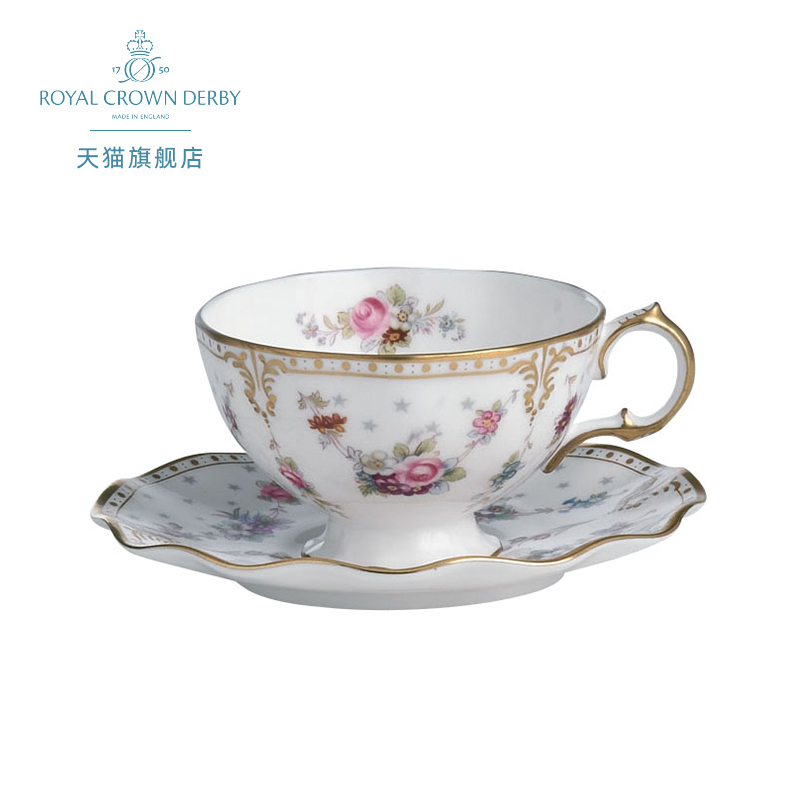 Royal Crown Derby Queen Anne Bone China European-Style Tea Cup and Saucer Coffee Queen Cup Uk