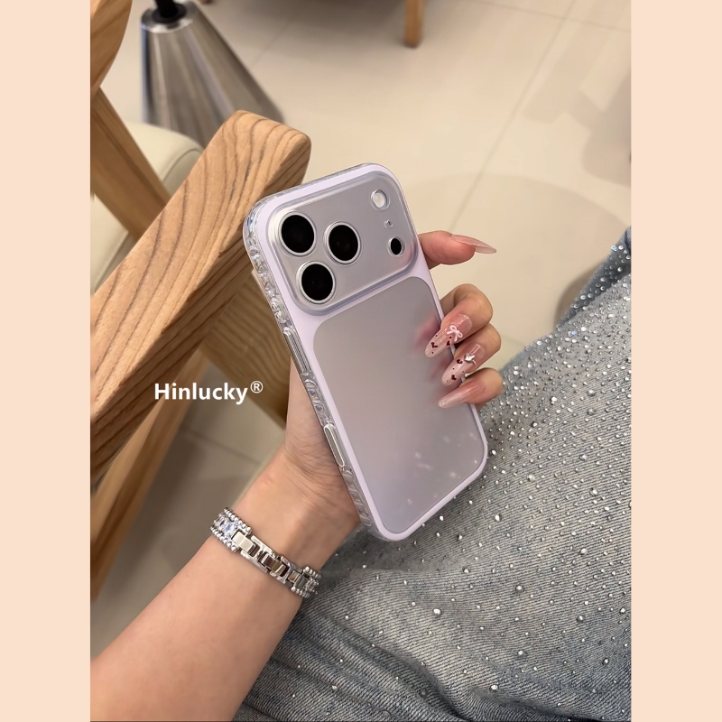 Hinlucky Korean Style ins Minimalist Silver Base Purple Phone Case Suitable for Apple 17, iPhone 16 Pro Max Full Coverage Imd15 New Model for Women 16 Anti-Drop Protective Case 17 Pro Unique and Super Beautiful Hinlucky Korean Style ins Minimalist Silver Base Purple Phone Case Suitable for Apple 17, iPhone 16 Pro Max Full Coverage Imd15 New Model for Women 16 Anti-Drop Protective Case 17 Pro Unique and Super Beautiful