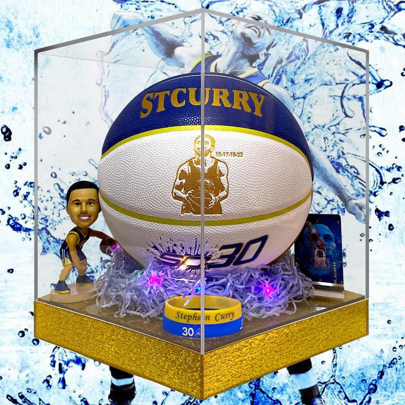 American Kobe Bryant, Lebron James, Stephen Curry Engraved Signature Co-Branded 30 Warriors Commemorative No. 7 Outdoor Pu Wear-Resistant