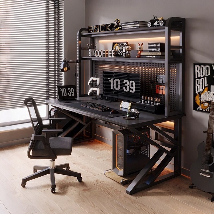 Laptop Stand, Bed Table, Desk, Bookshelf, Integrated Computer Desk, Pegboard, Study E-Sports Desk, Desktop Office Desk