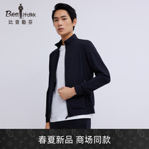 (Italian imported fabric) Bjørn Löfven 2022 spring new stand-up collar jacket casual sports jacket men