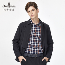 Bjørn Löfven Spring Summer Mens Vintage Lapel Zippered Placket Stylish Casual Jacket