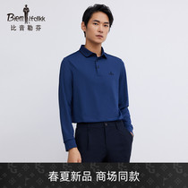 (Quick-drying fiber) Bjørn Löfven Spring Summer 2022 new male lapel Polo shirt business casual long-sleeved T-shirt