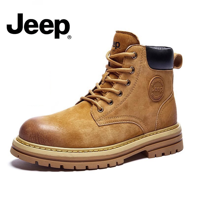 мужская обувь Jeep Jeep; осенне-зимние альпинистские ботинки Martin; коллекция 2025 года; уличная зимняя хлопчатобумажная обувь; женские полусапожки из ревеня Изображение 1