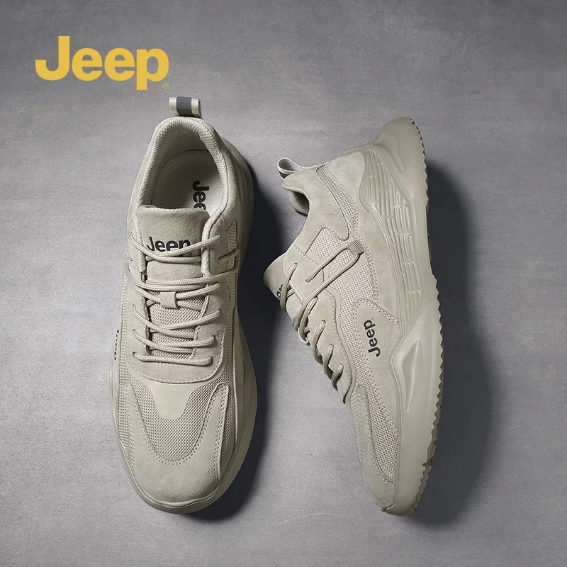 Кроссовки Jeep для мужчин 2025 новые весна-осень беговые кроссовки спортивная дышащая повседневная обувь мужская трендовая обувь