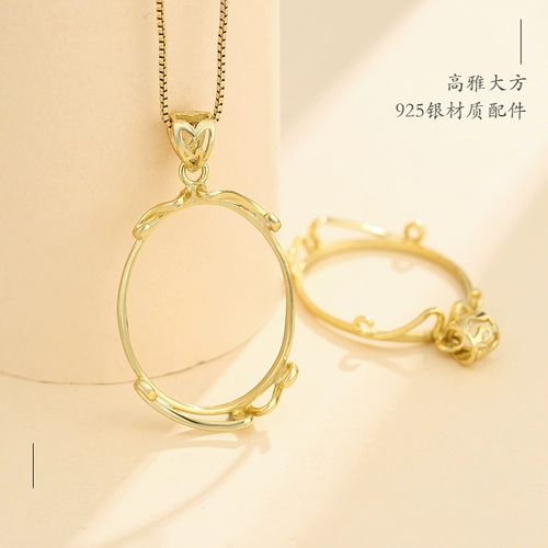 Подвеска, золотая бирюзовая инкрустация камня из воскового агата, серебро 925 пробы, японские и корейские, 18 карат