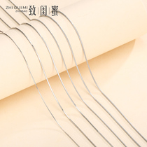 S925 Sterling Silver Necklace Women choker Short Bare Chain No Pendant Snake Chain Thin Clavicle Silver Chain Neck Jewelry