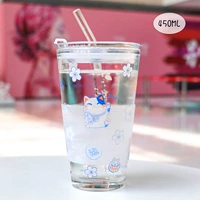 Стеклянная силиконовая трубочка, на удачу