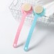Korean-Style Double-Sided Bath Brush with Long Handle and Bath Sponge Ball for Back Scrubbing, Soft Bristles, Large Size, Exfoliating Tool