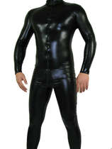 Full body clothes gluing uniform Temptation Fullpack One-piece Clothing Fetish Tight Fit Pants Latex Photographic Suit