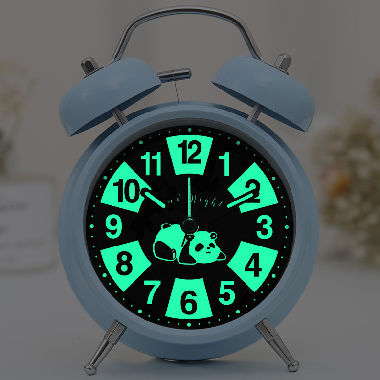 Luminous charging students with a small alarm clock to get up artifact mute bedside boys and girls loud volume bell electronic timetable