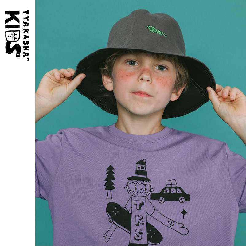 (Go out and walk series) TYAKASHA Takasha children's fisherman hat multi-color melon skin hat children's hat