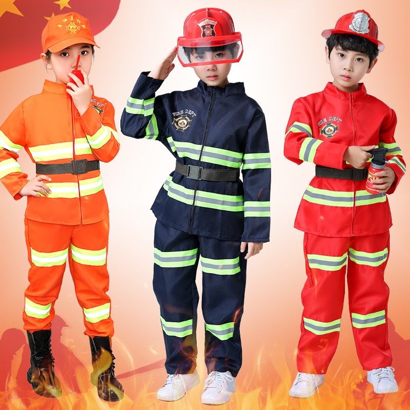 Children's fireman clothes suit boy New Year's Day to play the little girl Kindergarten professional role-playing dress