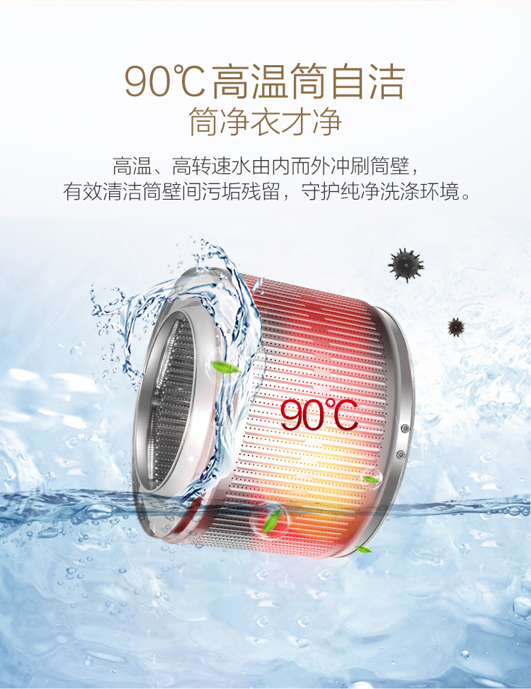 海尔 XQG100-B016G 10kg 智能变频全自动滚筒洗衣机 图13