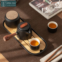 Italian ZPPSN Day Style Kongfu Tea Suit A Pot Of Two Cups Home Office Light Lavish Ceramic Dry Foam Tray