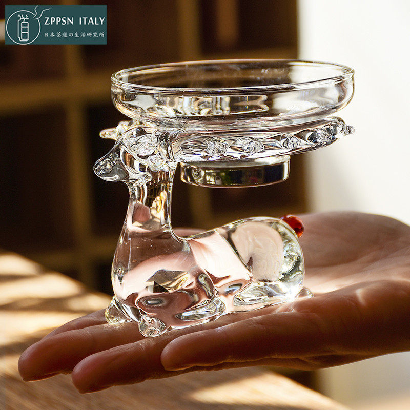 Italian ZPPSN Tea Leak Home Transparent Heat Resistant Glass Korn Tea With Tea Duct Accessories Tea Filter