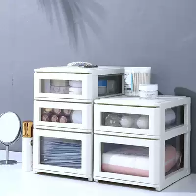 Drawer-type desktop storage box Cosmetics storage box Student dormitory office large-capacity finishing cabinet shelf
