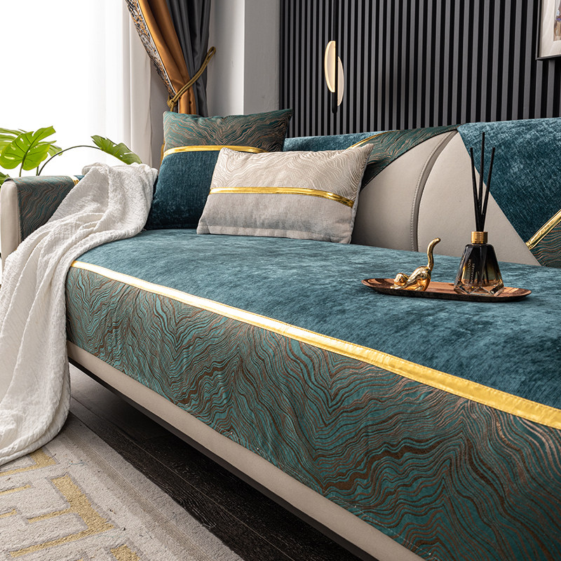 Sofa cushion light extravagant all season universal Nordic minimalist fashion non-slip cloth art genuine leather upscale American sofa cushion