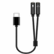Typec to dual 3.5mm ສາຍອະແດບເຕີຊຸດຫູຟັງຜູ້ຍິງ