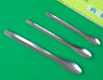 不锈钢三件套单头药勺试剂药匙3*1套大14/中12.5/小10.5cm取样勺