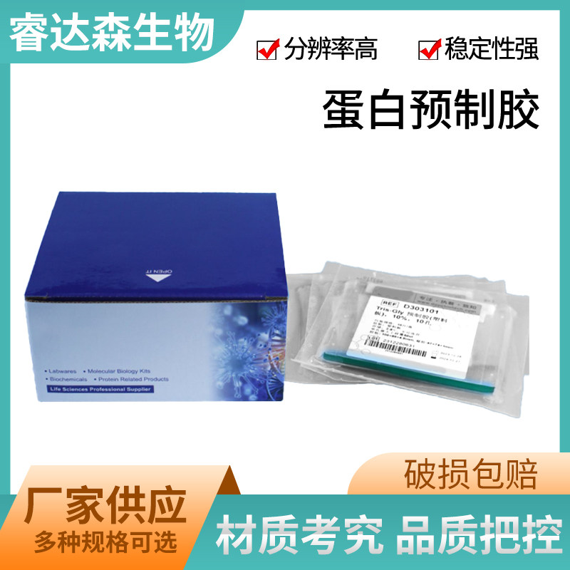 都友生物 western blot 蛋白预制胶 SDS-PAGE 电泳蛋白胶Tris-Gly