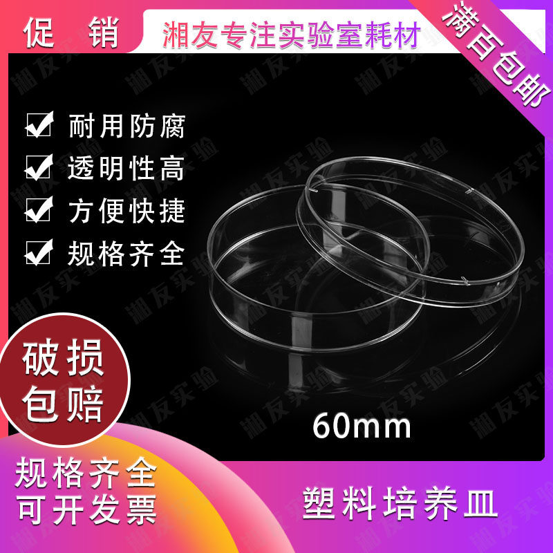 60mm一次性培养皿 塑料培养皿 培养板 培养皿 10只每包（单包价）