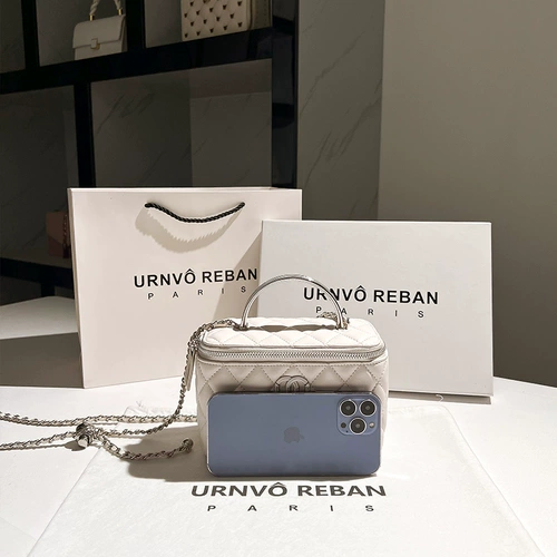 URNVO REBAN Коробка на цепочке, сумка на одно плечо, косметичка, маленькая сумка через плечо, из натуральной кожи