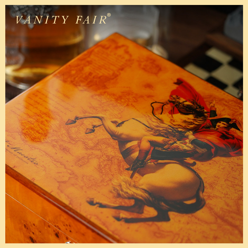 VANITYFAIR Cigar Moisturizing Box Imported Cedar Wood Mellow Box Art Finishes Piano Baking Varnish Gift Box