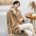 Áo khoác lông chồn phụ nữ nhập khẩu toàn chồn mid-length thời trang áo khoác nữ 2020 mới slim - Faux Fur