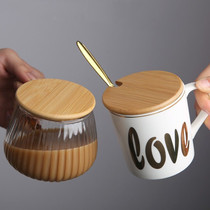 Universal lid Glass bottle Ceramic mug Bamboo and wood cup lid Round cup accessories Universal Starbucks cup