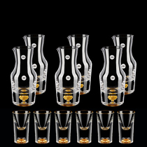 1950 Gold Leaf White Wine Cup Distributor Suit Home 6 small number glass One cup of wine Wine Cup Gift Box