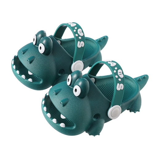 Детская сумка, динозавр, нескользящие тапочки для мальчиков, слайдеры на платформе